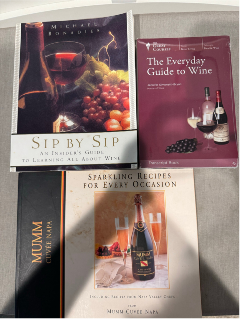 Set of 3 Wine Tasting & Recipe Pairing Books